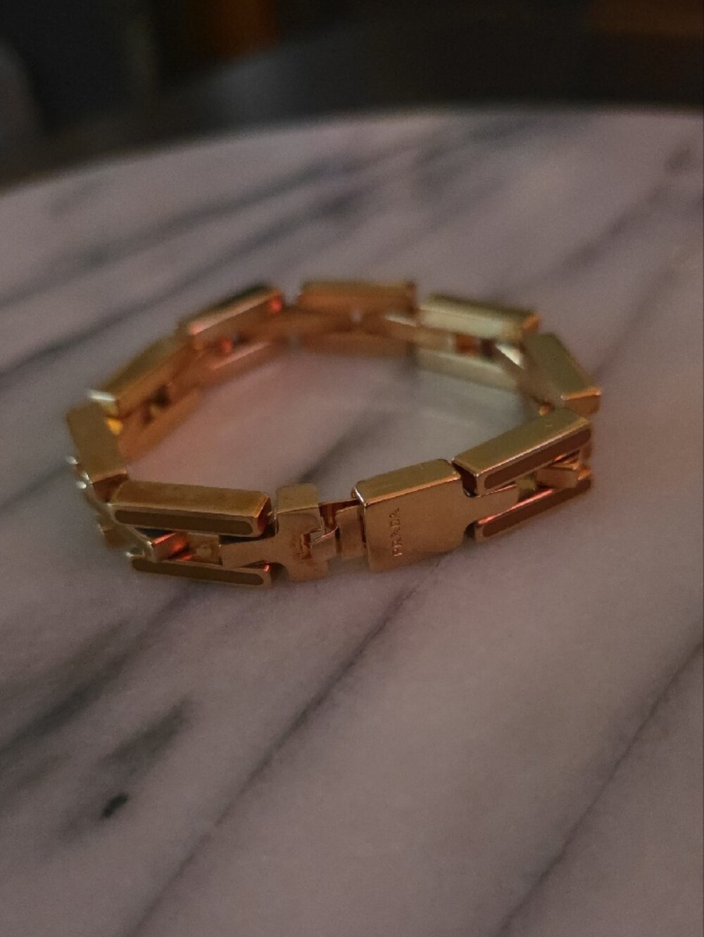 Prada Orange And Gold Link Bracelet - Picture 14 of 15